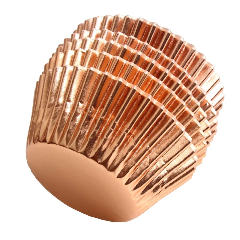 MEETINGU Rose Gold Foil Muffin Cupcake Liners case Baking Cups,Foil Cupcake Liners Standard Baking Cups Pack of 100 - Image 3